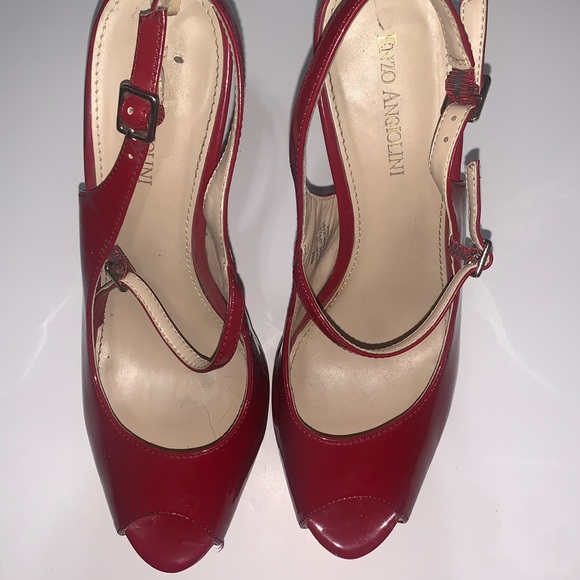 Enzo Angiolini Red Platform Heels ❤️ 👠 - Picture 3 of 12